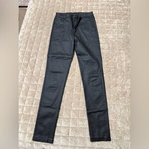 Classic Black Women's Jeans Faux Leather